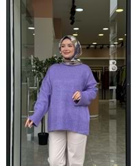 NİL TRİKO KAZAK - LİLA - STD