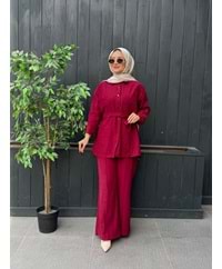 VELVET TAKIM - BORDO - L-XL