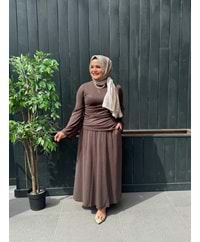 MİRA TAKIM - KAHVERENGİ - S-M