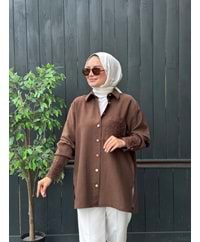 SIRMA GÖMLEK - KAHVE - L-XL
