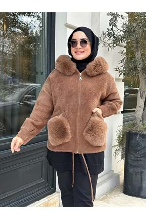 ALİCE ANGORA HIRKA - KAHVERENGİ - STD