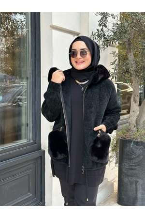 ALİCE ANGORA HIRKA - SİYAH - STD