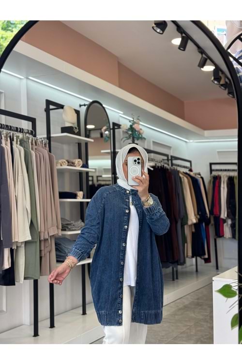 DORİKA KOT CEKET - LACİVERT - 1