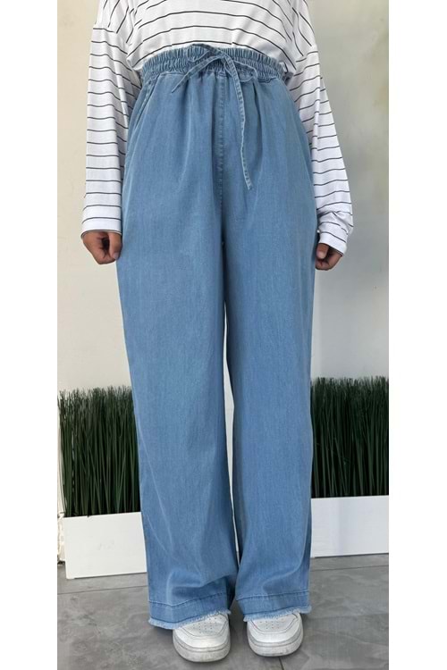 PÜSKÜL TENSEL PANTOLON - MAVİ - 38