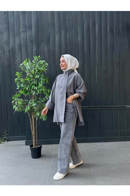 VİCTORİA TAŞLI PANTOLON - GRİ - 2