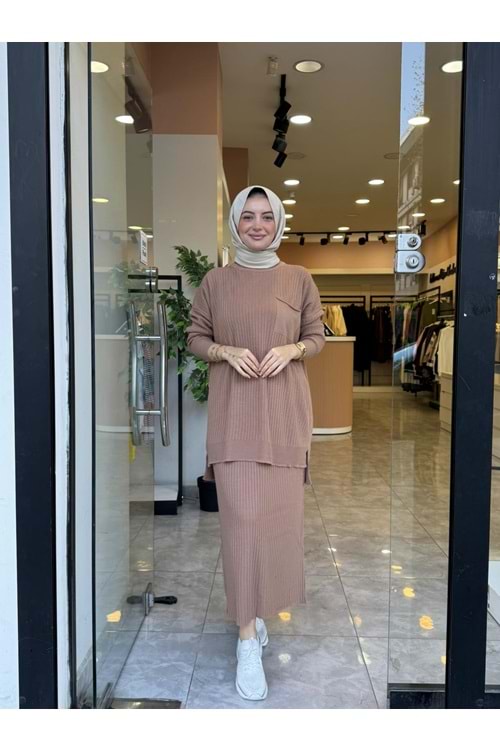 ROSE TRİKO ETEKLİ TAKIM - CAMEL - STD
