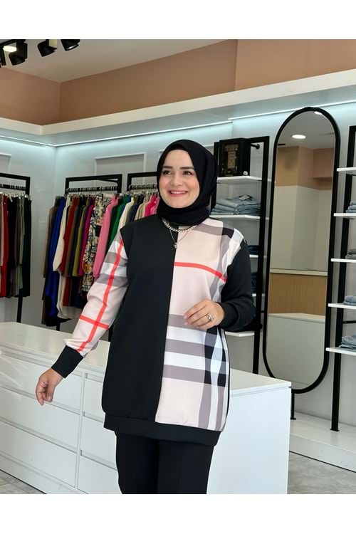 KARELİ SWEAT - SİYAH - L-XL