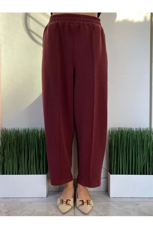 ŞALVAR MODEL OYSHO PANTOLON - BORDO - S-M