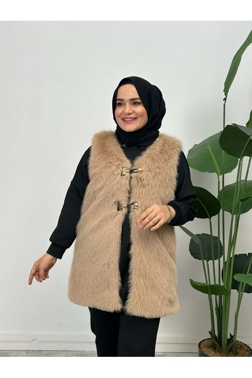 AYTOŞ YELEK - CAMEL - L