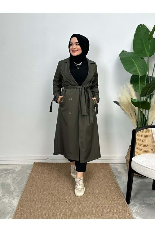 YONCA TRENCH - HAKİ YEŞİLİ - 38