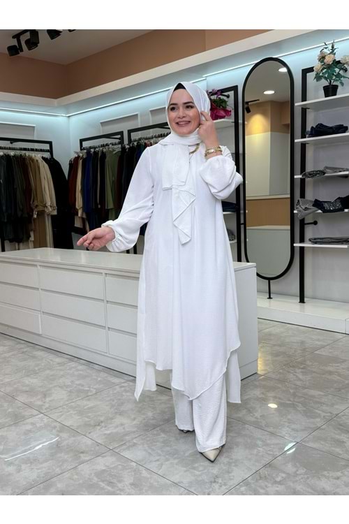 ÜÇLÜ AYROBİN TAKIM - BEYAZ - 50