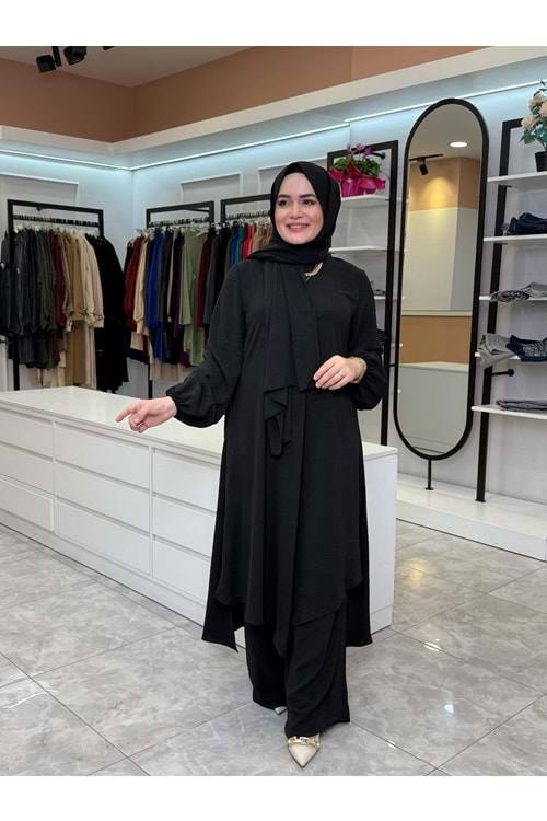 ÜÇLÜ AYROBİN TAKIM - SİYAH - 50