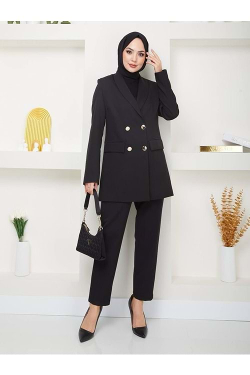 BLAZER LEOPAR CEKET - SİYAH - 2