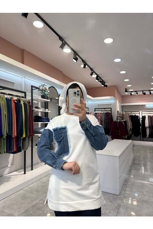 KOT DETAY WHITE SWEAT