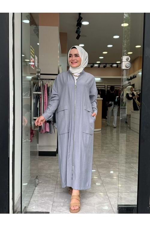 LUNA UZUN KAP - GRİ - 3