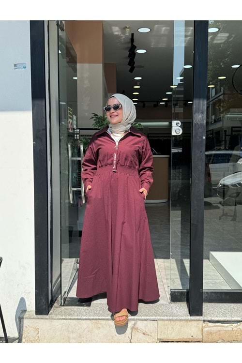 PİKA ELBİSE - BORDO - 1