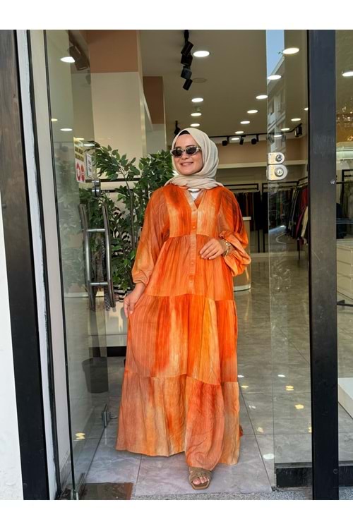 SIRMA ELBİSE - TURUNCU - 1