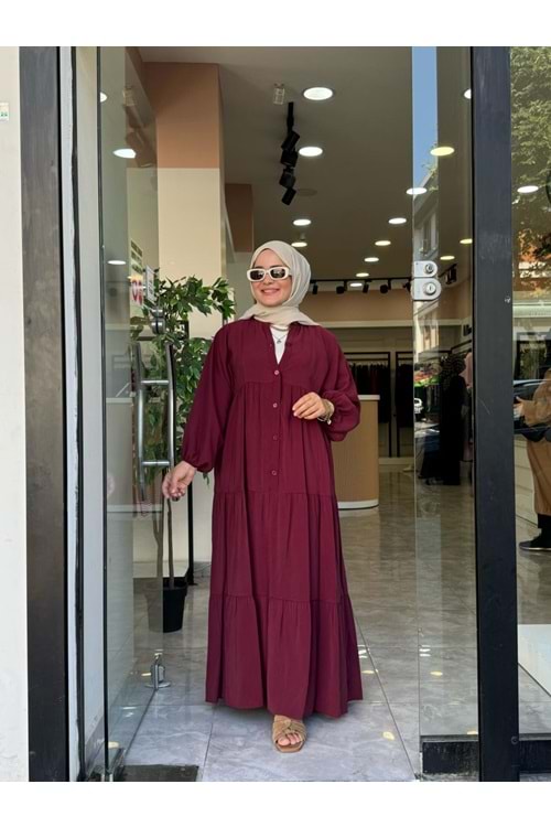 LALİN ELBİSE - BORDO - 1