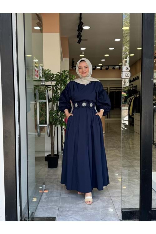MİHRA ELBİSE - LACİVERT - 1