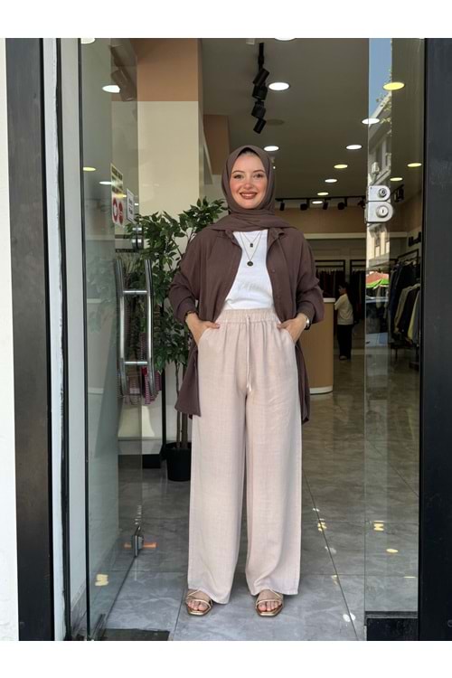 DURU PANTOLON - TAŞ - 42