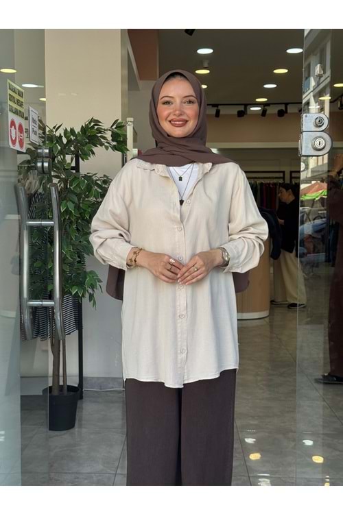 NARİN GÖMLEK - KREM - 40