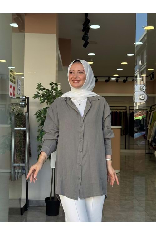 NARİN GÖMLEK - HAKİ YEŞİLİ - 38