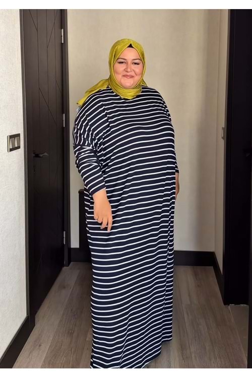 SUPERSIZE EDOM ELBİSE - LACİVERT - STD