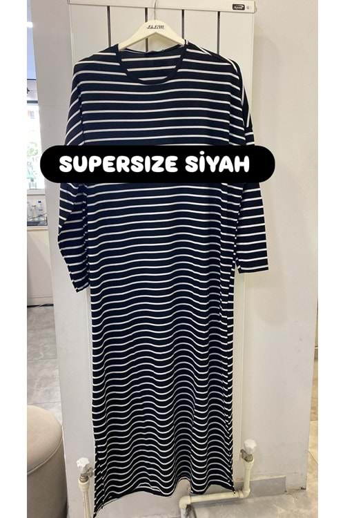 SUPERSIZE EDOM ELBİSE - SİYAH - STD