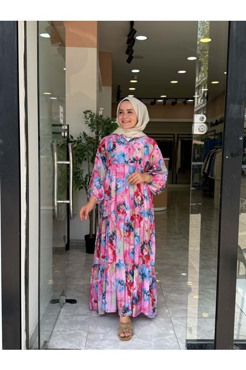 ZAKKUM ELBİSE - PEMBE - 1