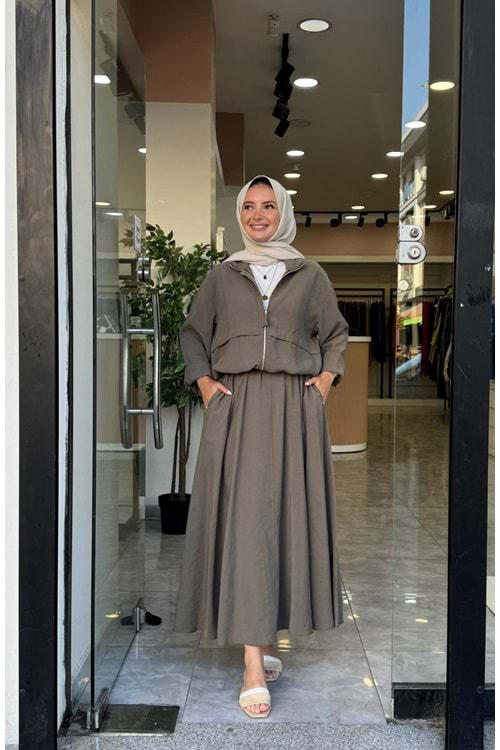 ROZELİN ETEKLİ TAKIM - HAKİ YEŞİLİ