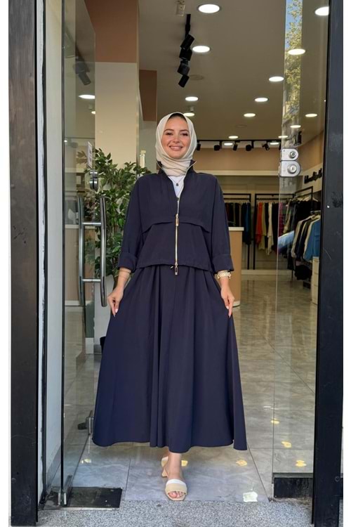 ROZELİN ETEKLİ TAKIM - LACİVERT