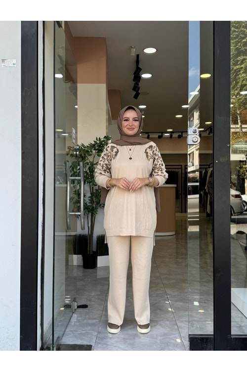 BONCUK İŞLEME TAKIM - KREM - STD
