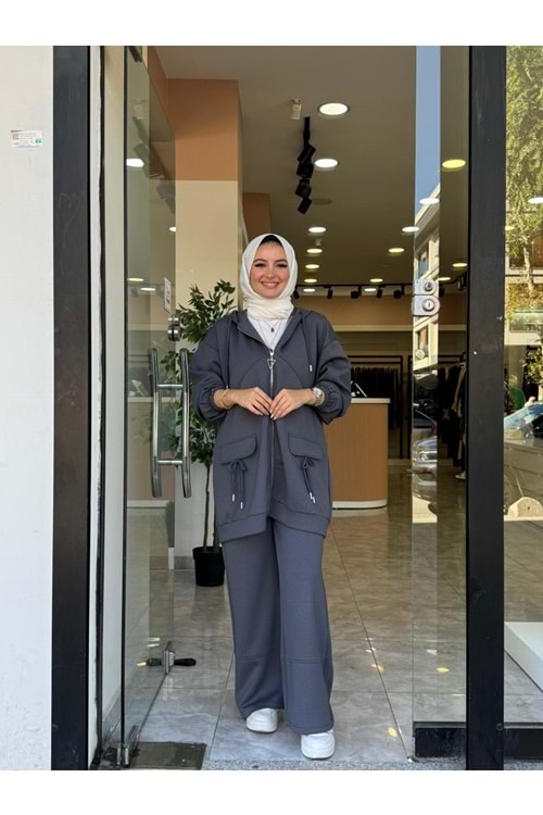 KURDELE TAKIM - GRİ - S-M