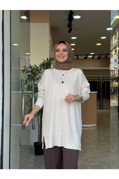 NİSA TRİKO TUNİK - EKRU - STD