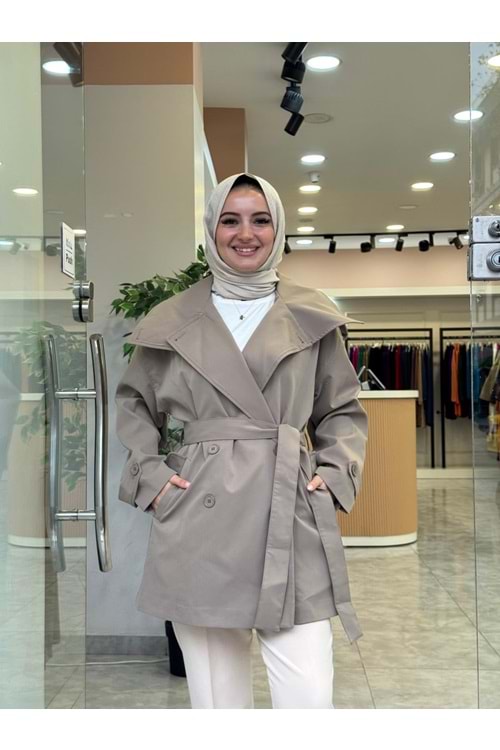 KISA TRENCH - HAKİ YEŞİLİ - STD