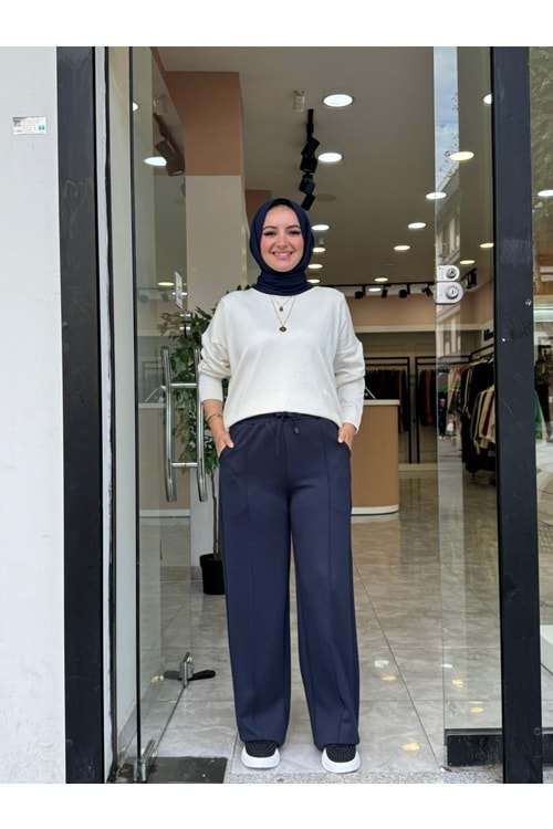 OYŞO ÇİMALI PANTOLON - LACİVERT - L