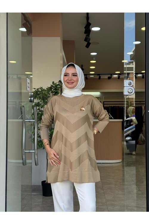 ZİKZAK TUNİK - CAMEL - STD