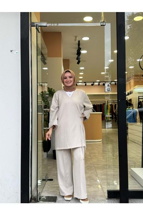 KİMONO TAKIM - KREM - S-M
