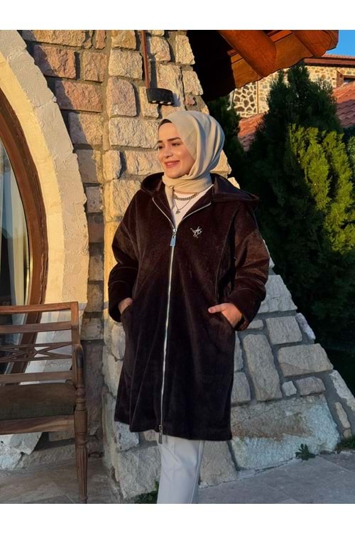 ANGORA PALTO - KAHVERENGİ - 1