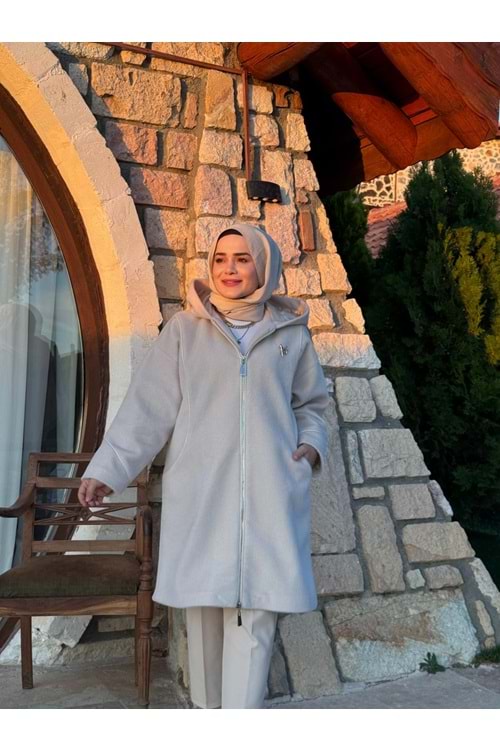 ANGORA PALTO - KREM - 3