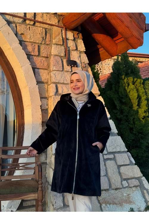 ANGORA PALTO - SİYAH - 1