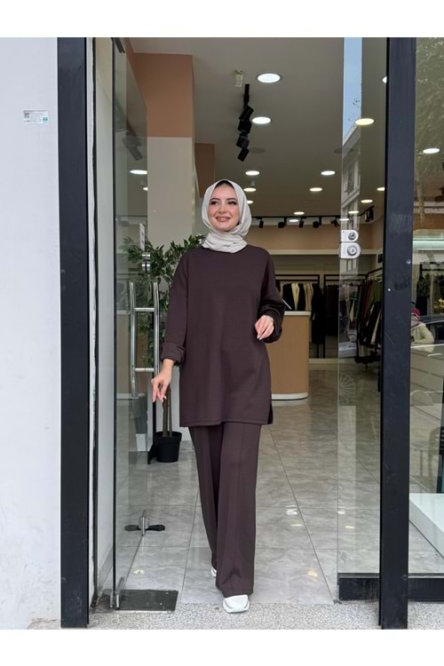 KOL DÜĞME TAKIM - KAHVERENGİ - 1