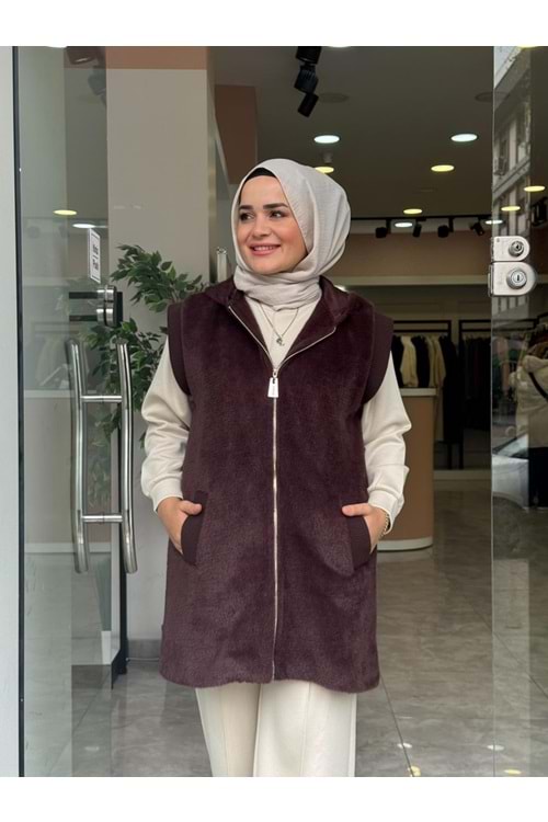 ANGORA YELEK - KAHVERENGİ - 1