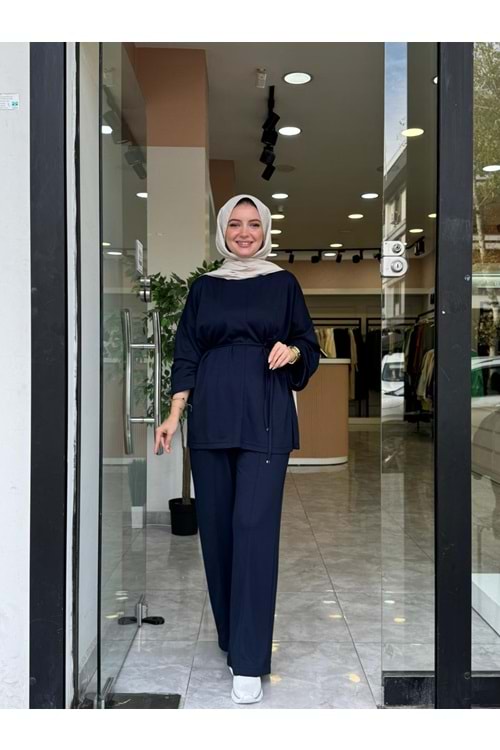 BEL BAĞLAMALI TAKIM - LACİVERT - S-M