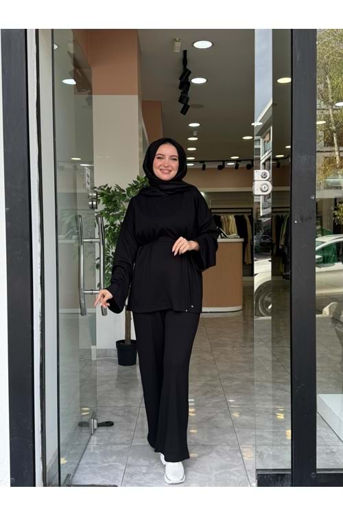 BEL BAĞLAMALI TAKIM - SİYAH - S-M