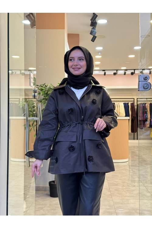 GÜL CEKET - KAHVERENGİ - S-M