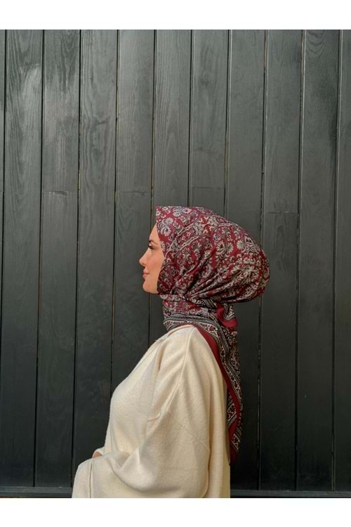 ETNİK EŞARP - BORDO - STD