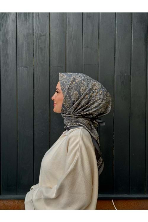 ETNİK EŞARP - GRİ - STD