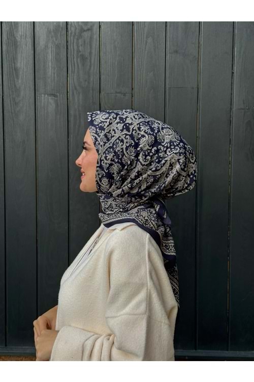 ETNİK EŞARP - LACİVERT - STD