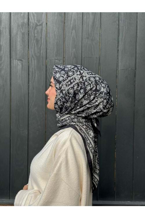 ETNİK EŞARP - SİYAH - STD